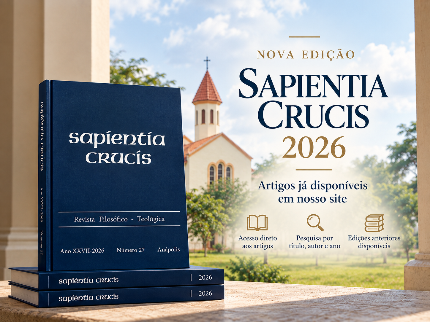 Capa da edição 2026 da revista Sapientia Crucis.